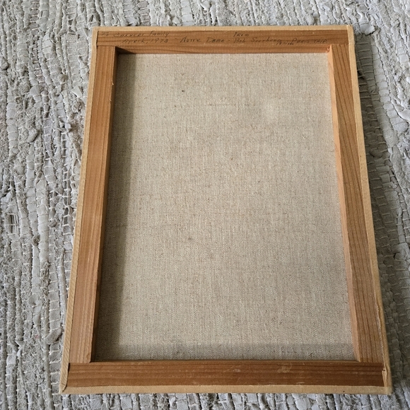 Original Vintage Art Oil Painting Canvas Notre Dame Paris Seine Spooky Halloween - Picture 3 of 7